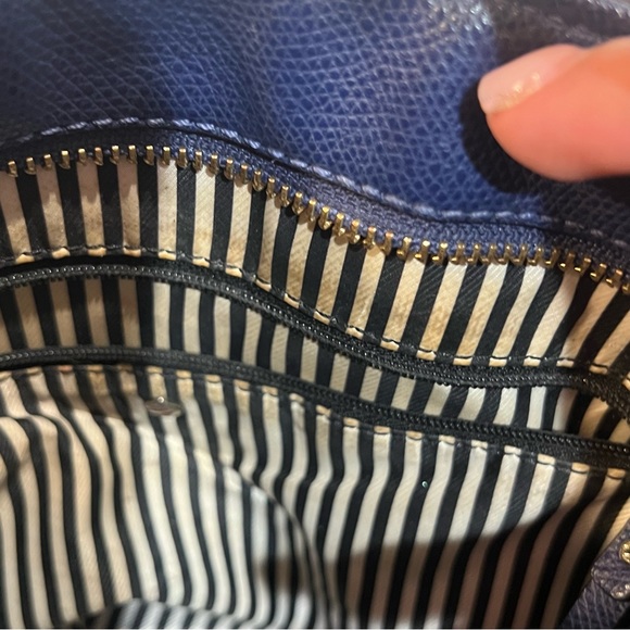 Kate Spade Austin Street Medium Hemsley Blue Pebbled Leather with Gold Studs - Picture 5 of 9